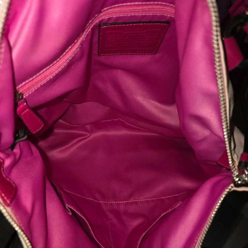 RARE Coach POPPY OMBRÉ Pink‎ Floral Tote with 3 large poppy charms